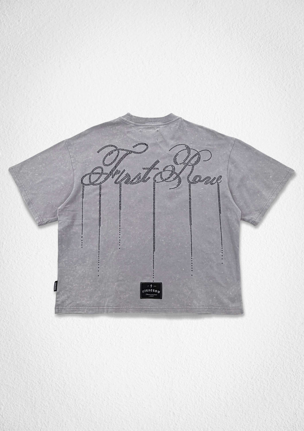 SHADOW WORSHIP SILVER REQUIEM CROP TEE