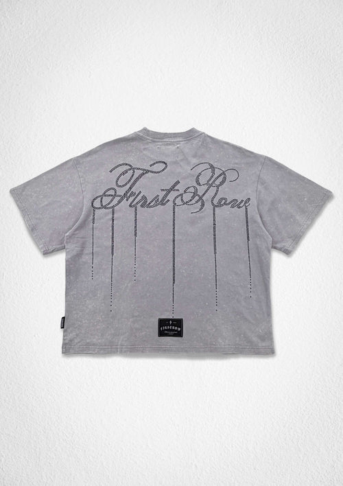 SHADOW WORSHIP SILVER REQUIEM CROP TEE