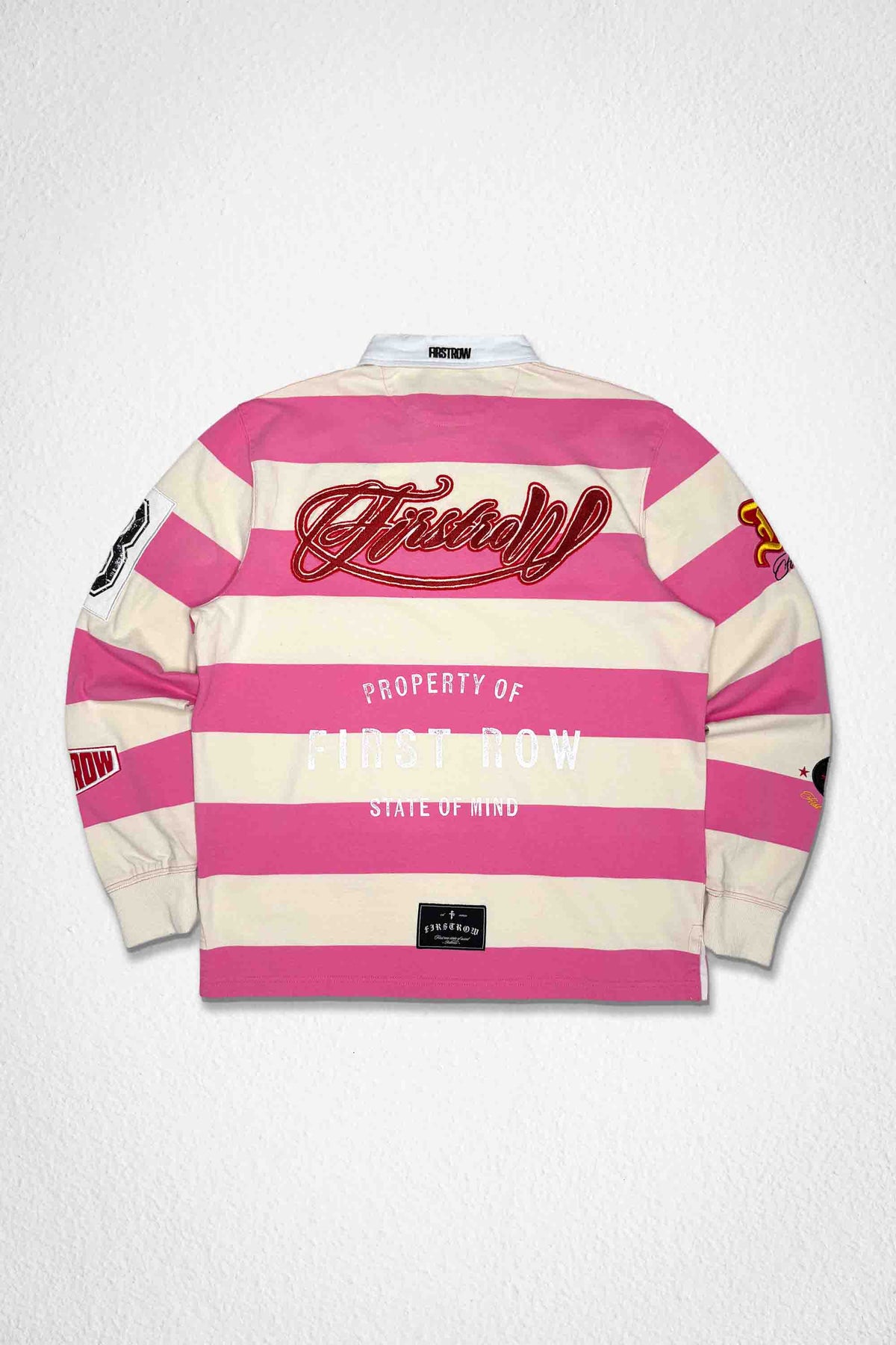 FIRST ROW CLUB PINK SCRIPT POLO(CW)