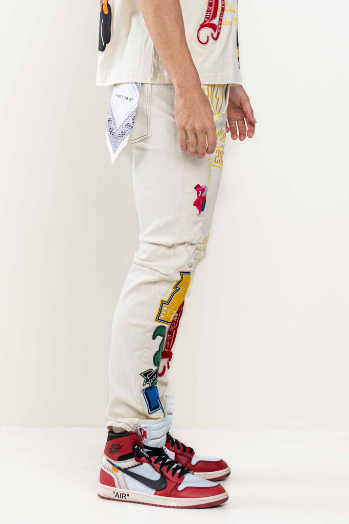 ART DEALER GRAPHIC  SLIM FIT PANTS
