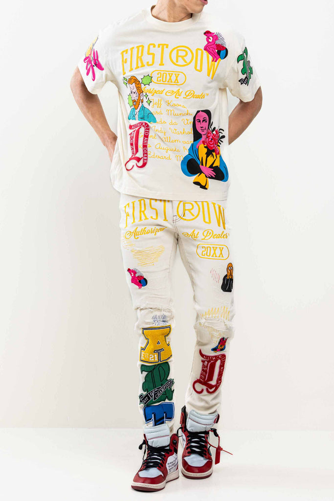 ART DEALER GRAPHIC  SLIM FIT PANTS