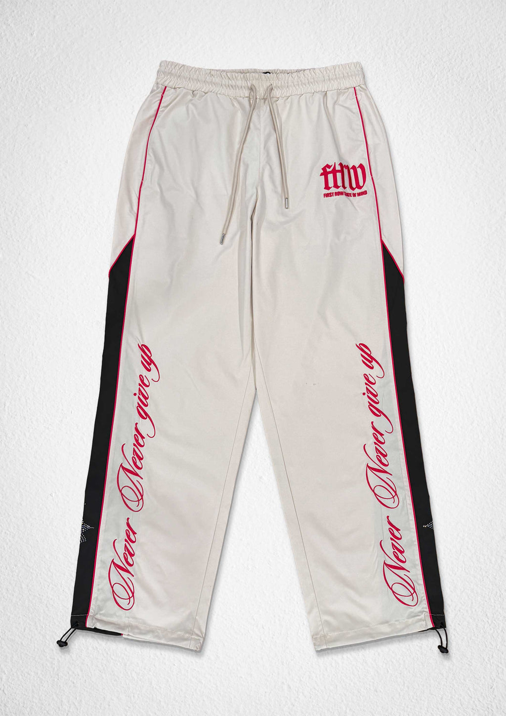 PROPERTY OF FIRST ROW TRACK PANTS