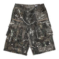 WASHED MULTI CARGO DENIM JORTS