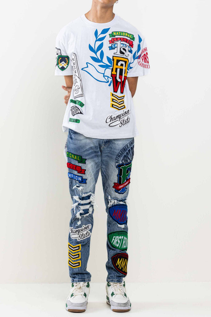 VARSITY PATCHES  TEE