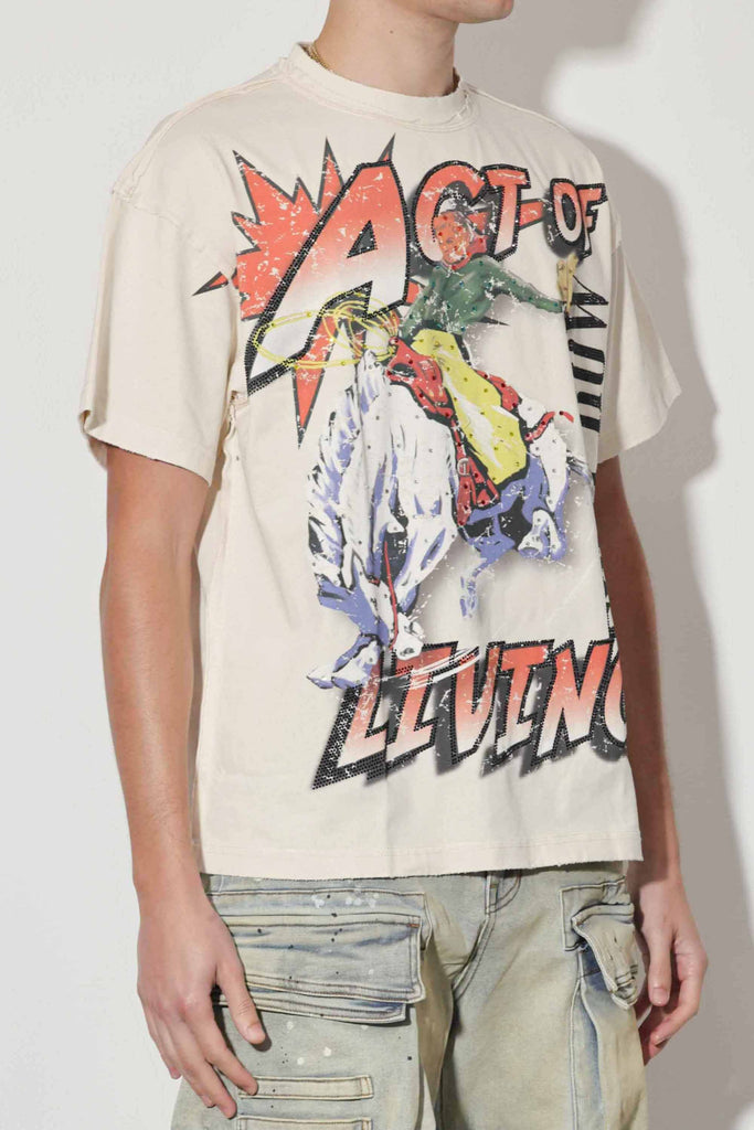 ACT OF LIVING RODEO WASHED TEE