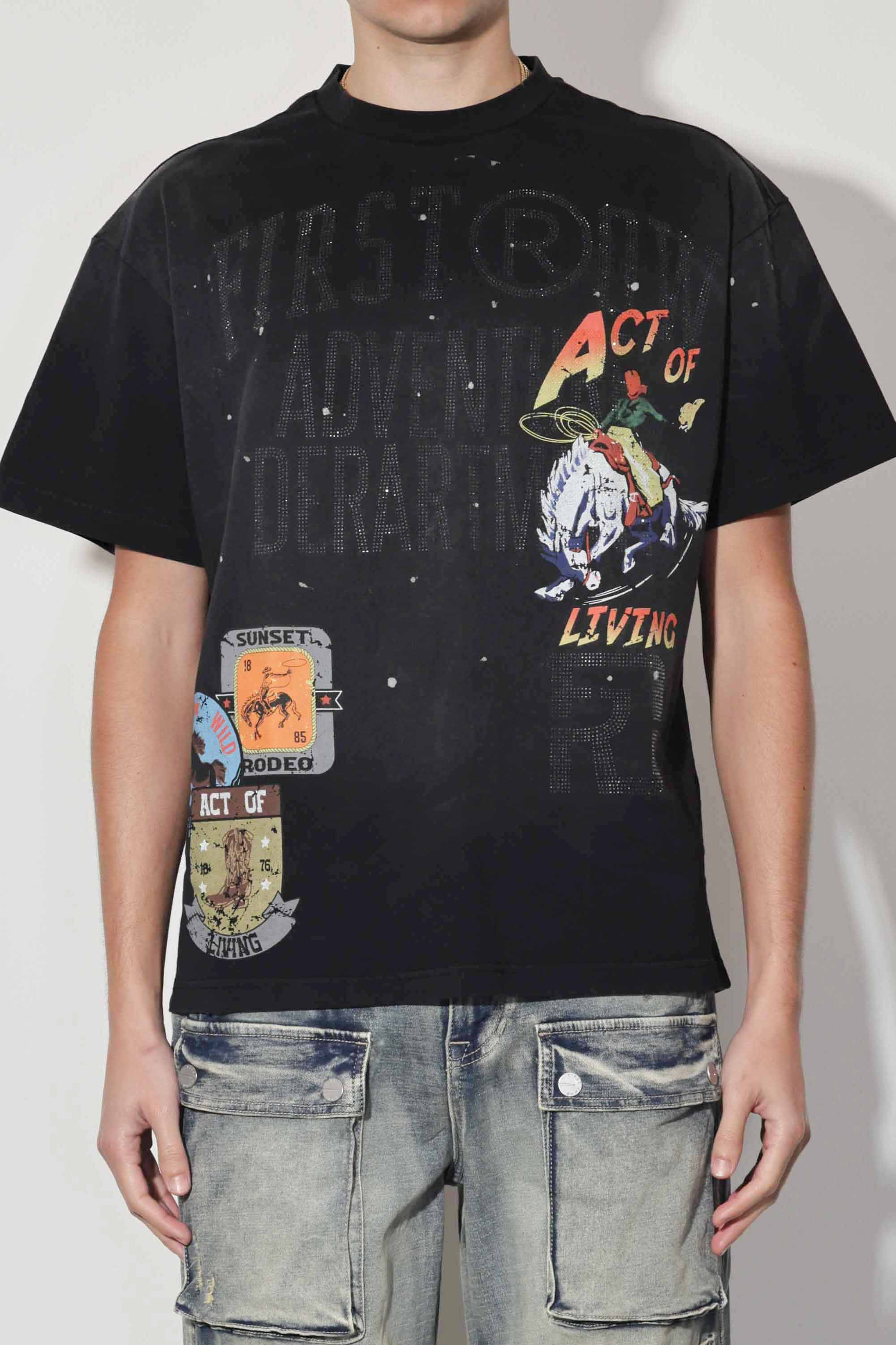 ACT OF LIVING RODEO WASHED TEE