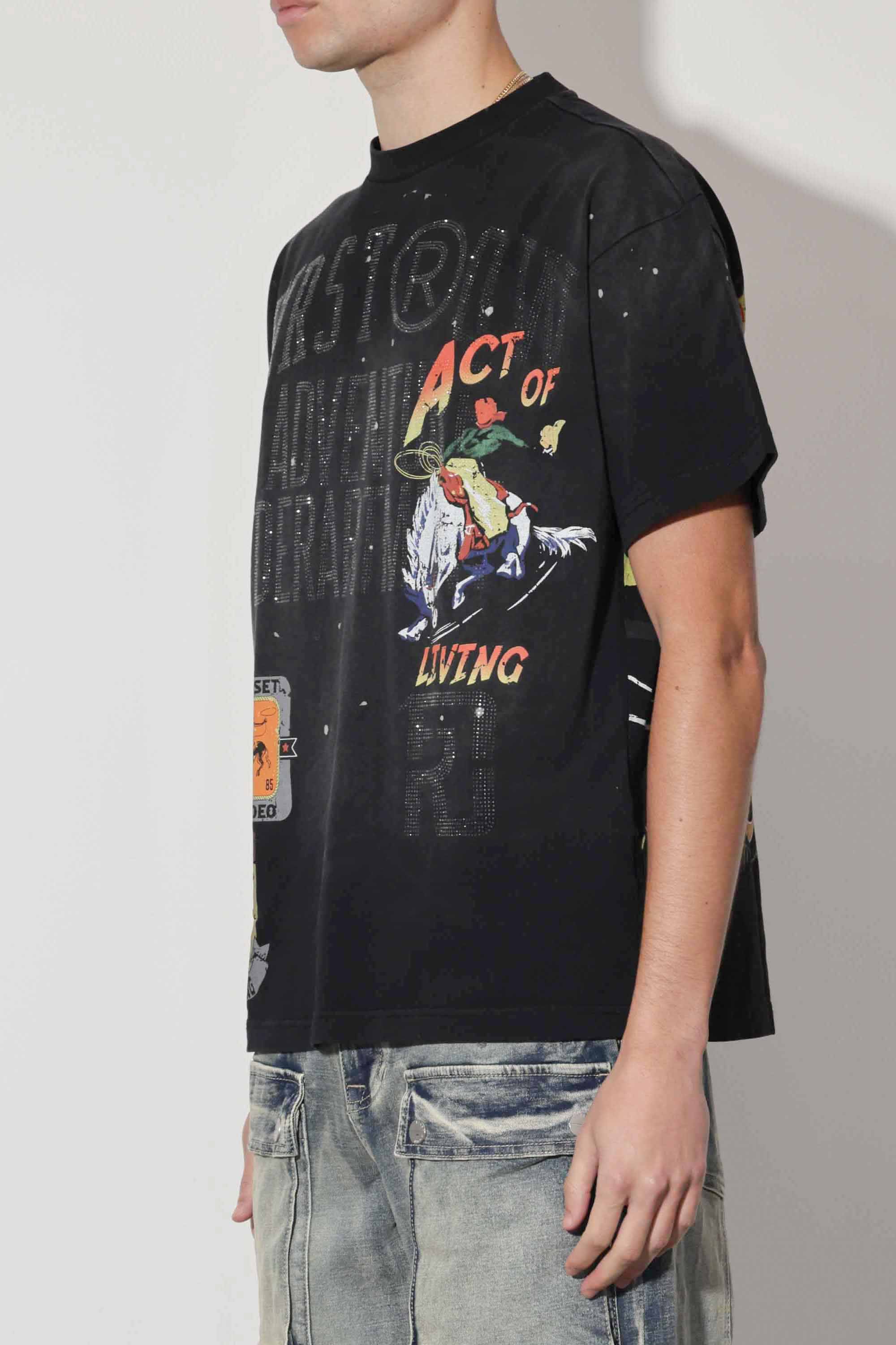 ACT OF LIVING RODEO WASHED TEE