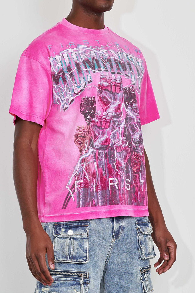WASHED HUMANITY FIRST BE TOGETHER TEE