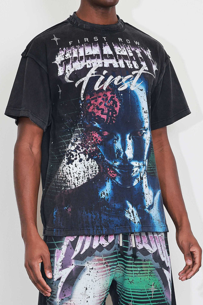 WASHED HUMANITY FIRST TEE