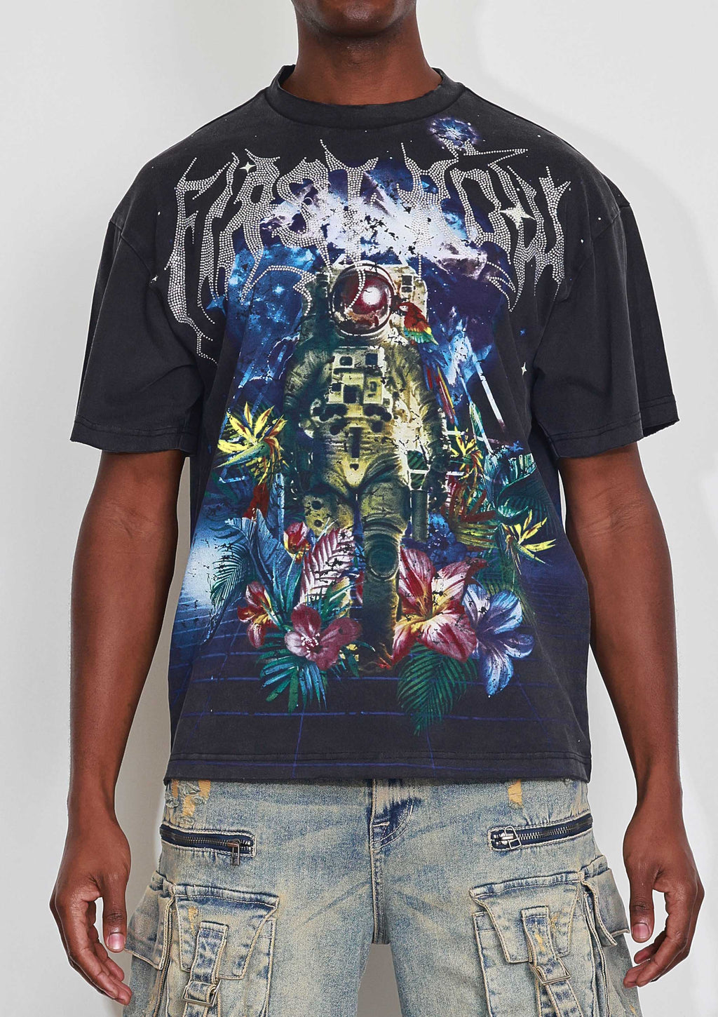 WASHED EARTH FIRST FLOWER TEE