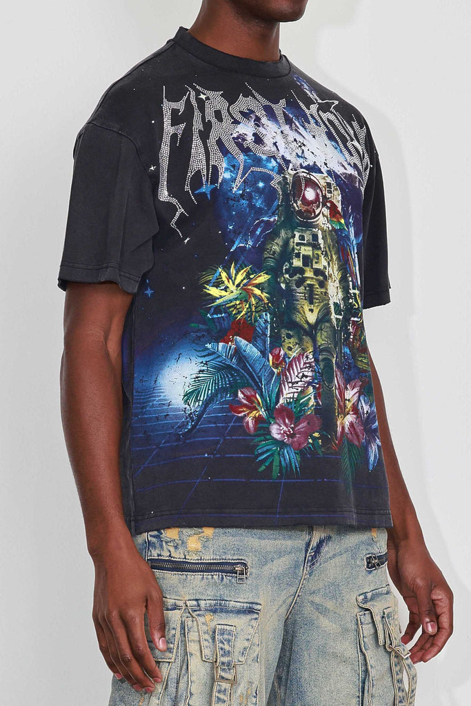WASHED EARTH FIRST FLOWER TEE