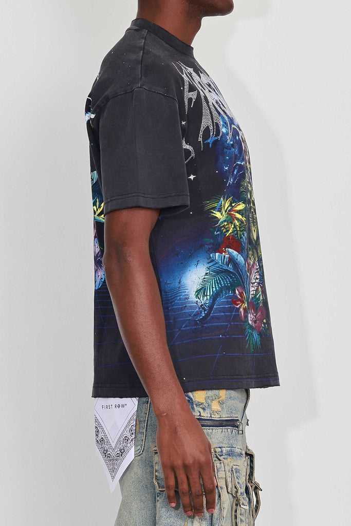 WASHED EARTH FIRST FLOWER TEE