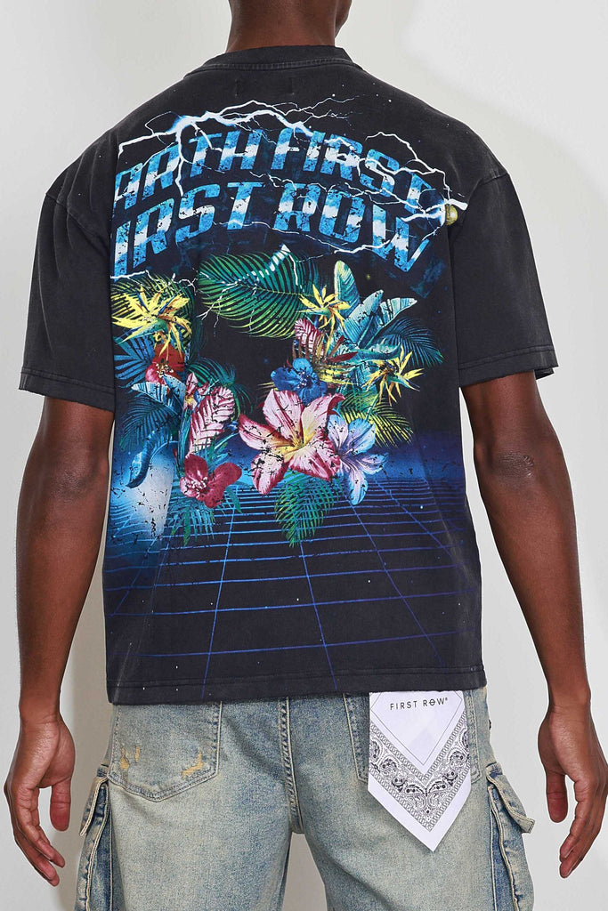 WASHED EARTH FIRST FLOWER TEE