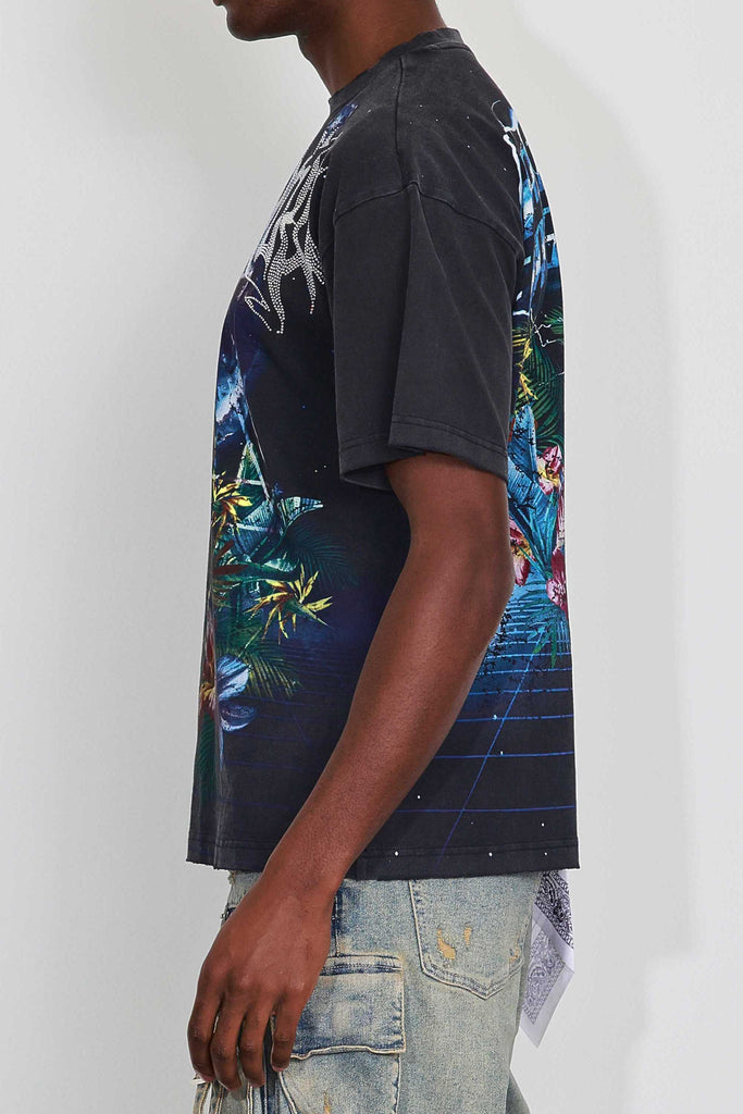 WASHED EARTH FIRST FLOWER TEE
