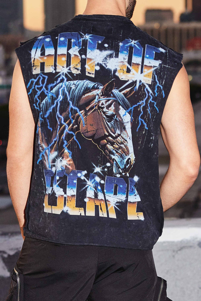 ART OF ESCAPE HORSE MUSCLE TEE