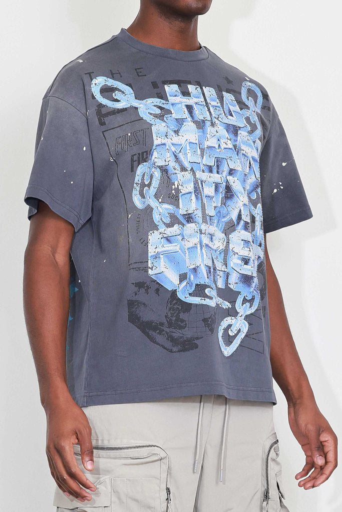 WASHED HUMANITY FIRST CHAIN TEE