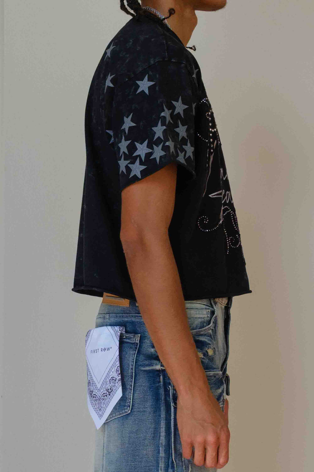 MADE IN HEAVEN GATHERED STAR CROPPED TEE