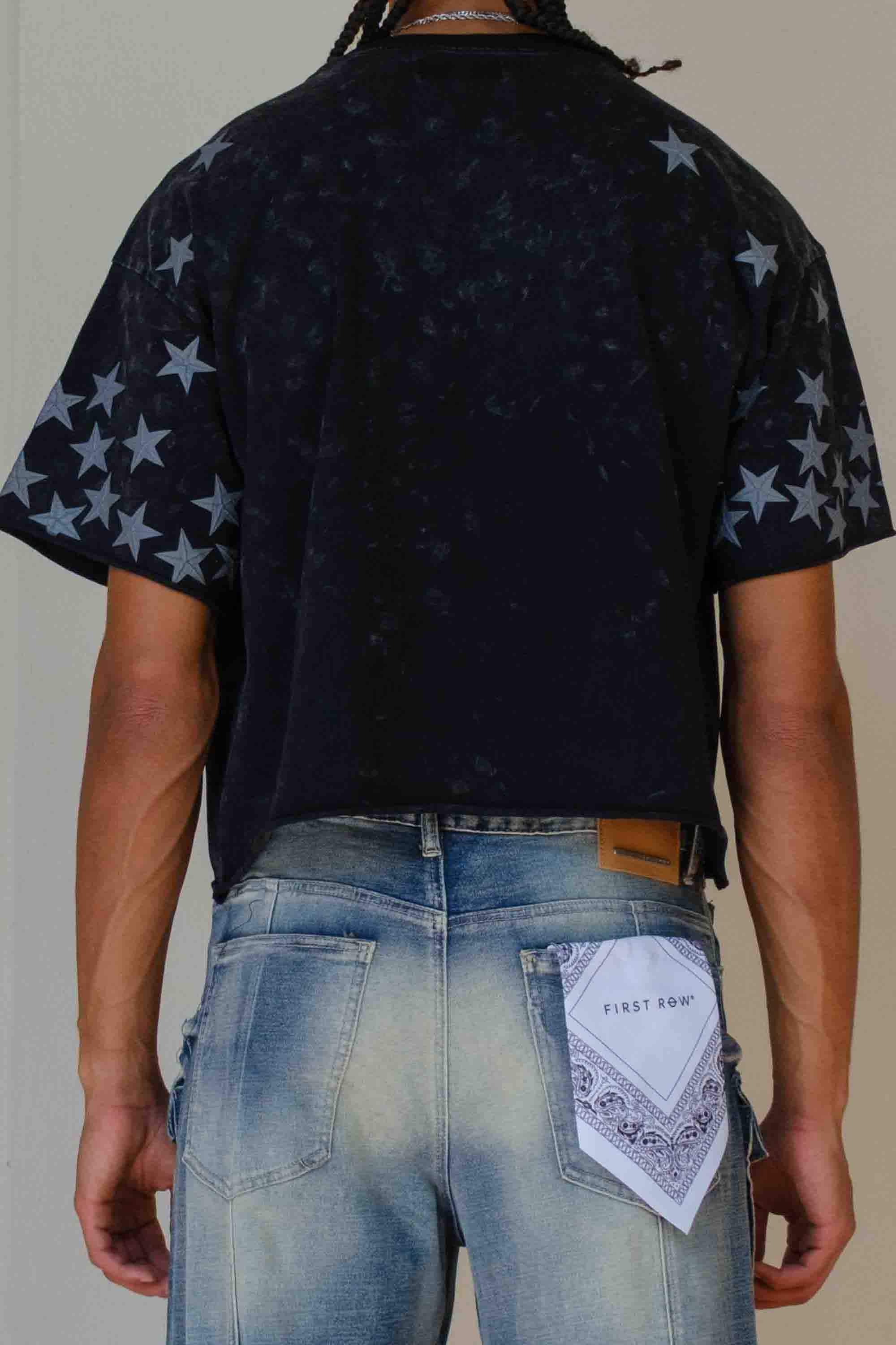 MADE IN HEAVEN GATHERED STAR CROPPED TEE