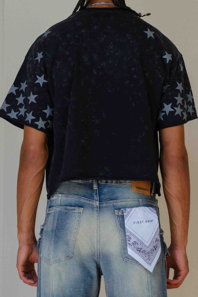 [FRF2240] MADE IN HEAVEN GATHERED STAR CROPPED TEE