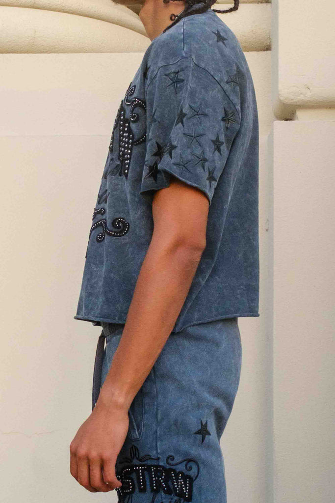 MADE IN HEAVEN GATHERED STAR CROPPED TEE