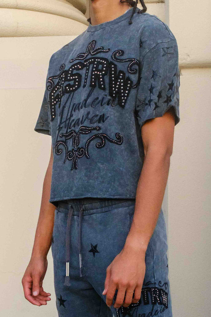 MADE IN HEAVEN GATHERED STAR CROPPED TEE