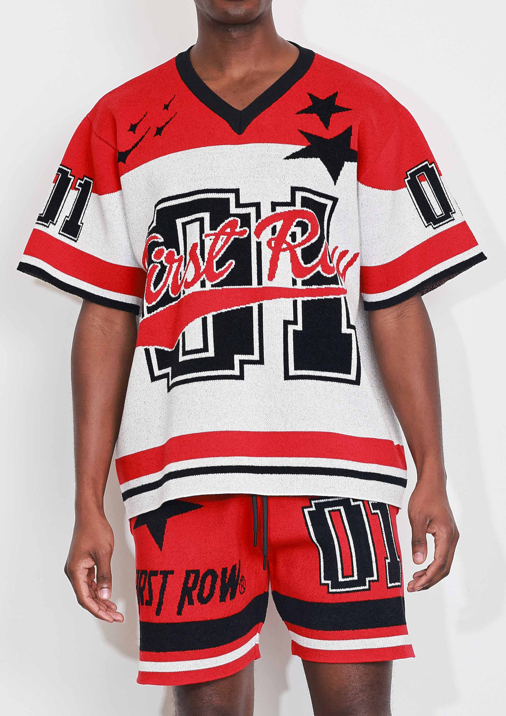 STAR VARSITY JACQUARD KNIT TEE