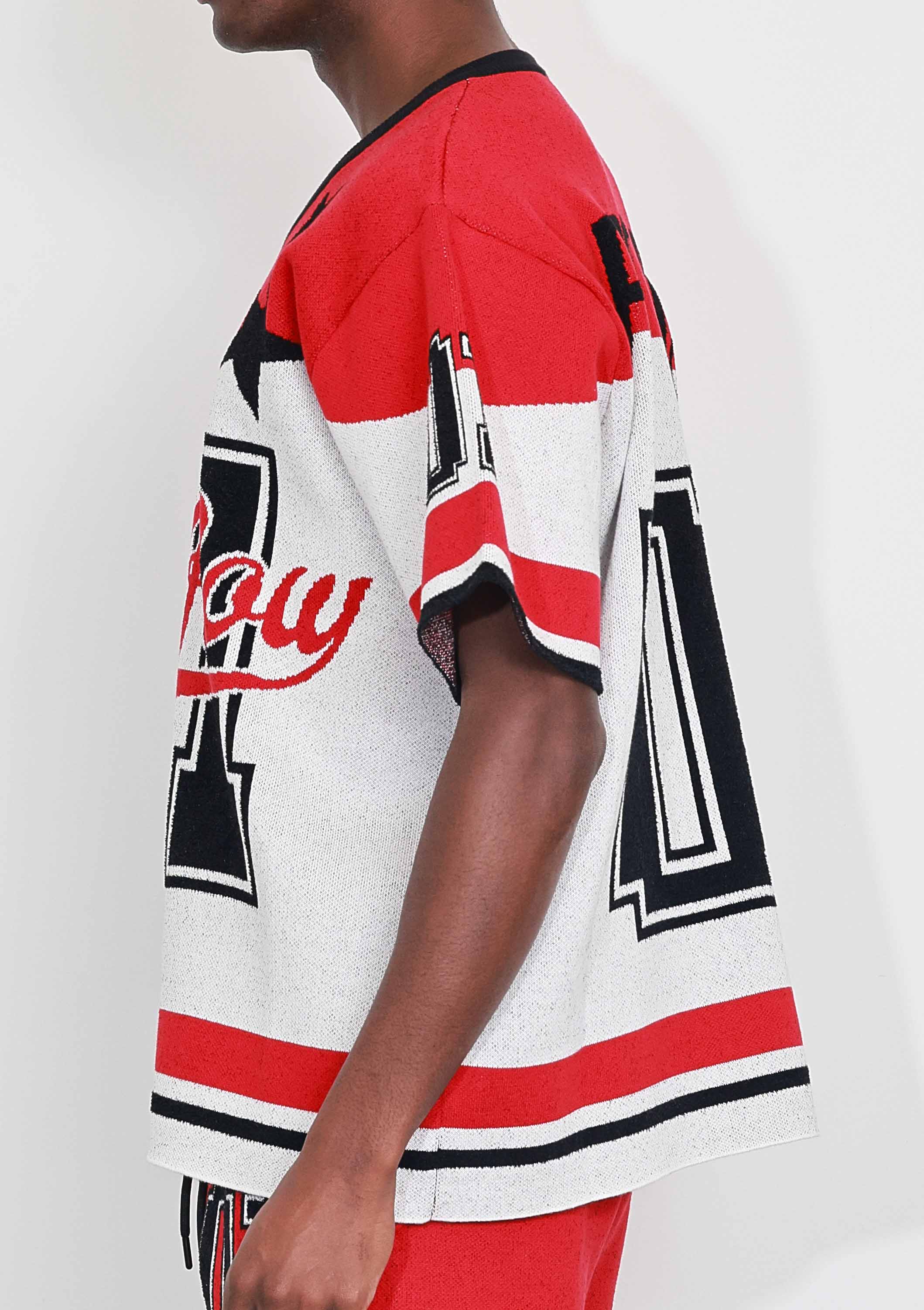 STAR VARSITY JACQUARD KNIT TEE
