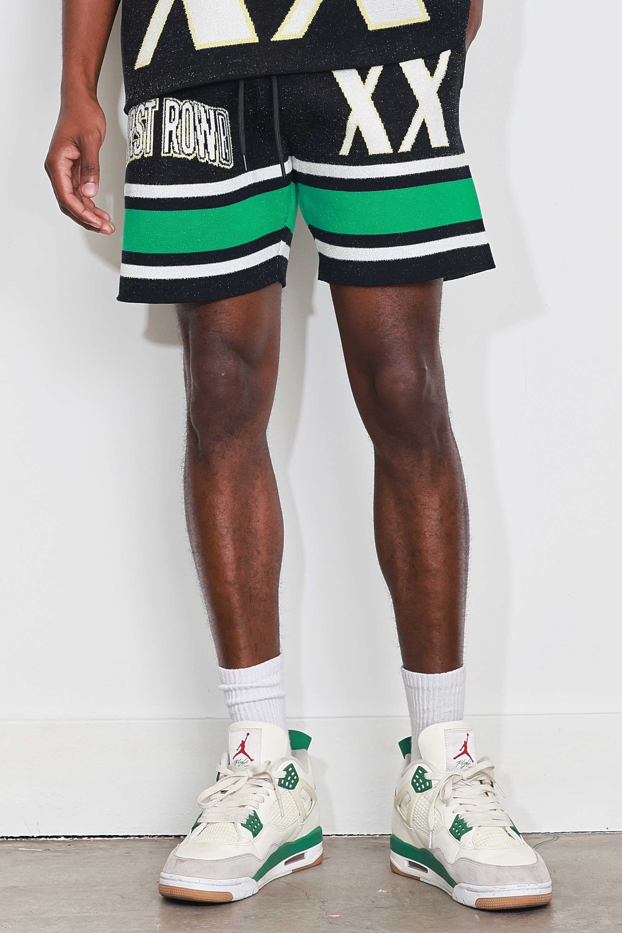 FR SPORTING VARSITY JACQUARD KNIT SHORTS