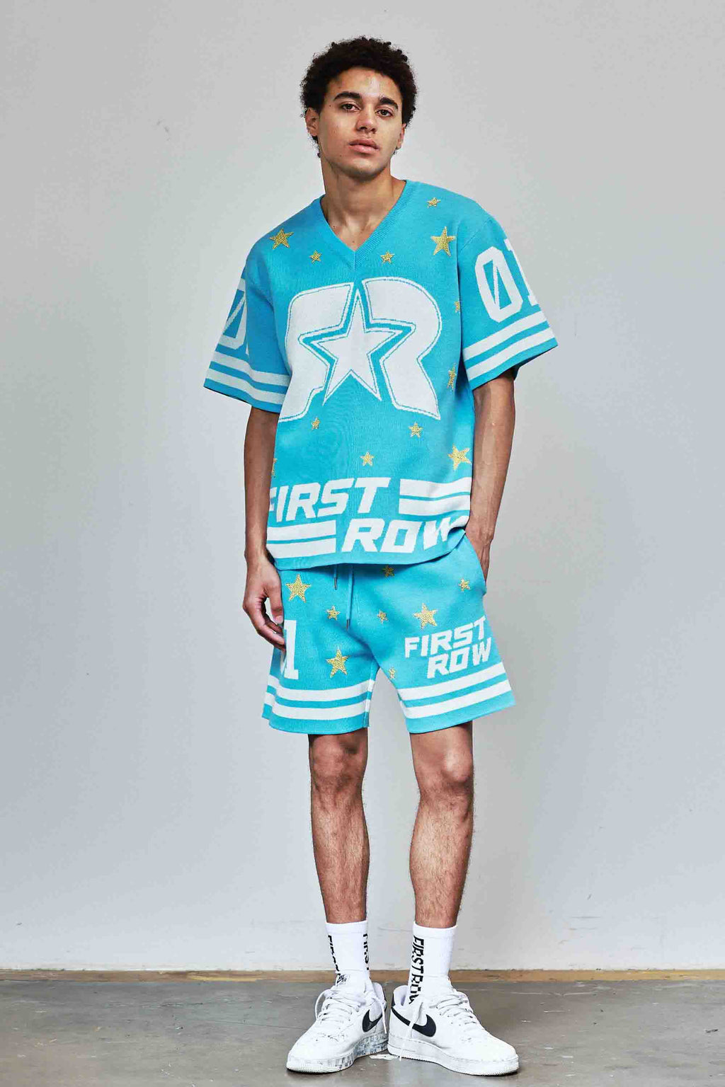 SCATTERED STAR SWEATER SHORTS