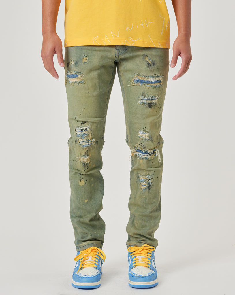 NOVELTY RIP & REPAIR SLIM DENIM