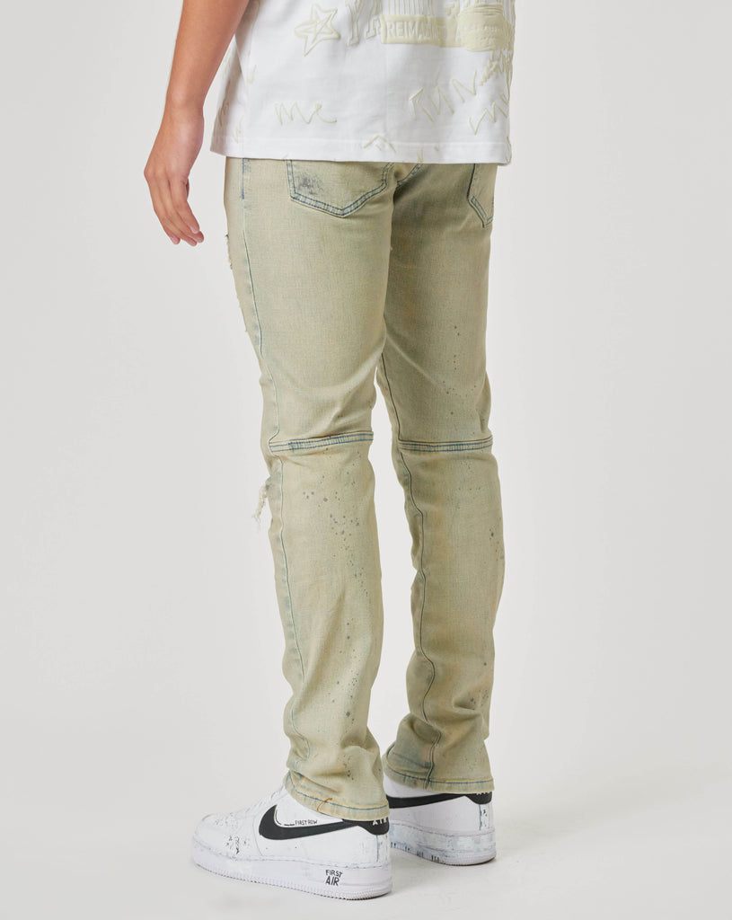 NOVELTY RIP & REPAIR SLIM DENIM