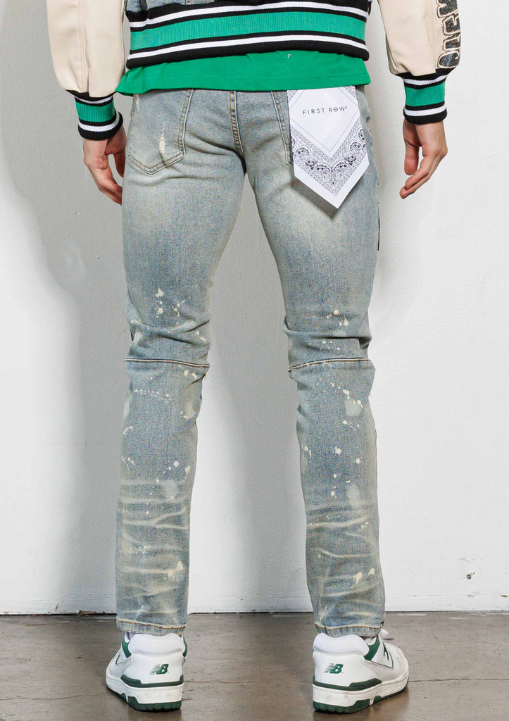 SPRING  BREAK MULTI PATCHES  SLIM FIT PANTS