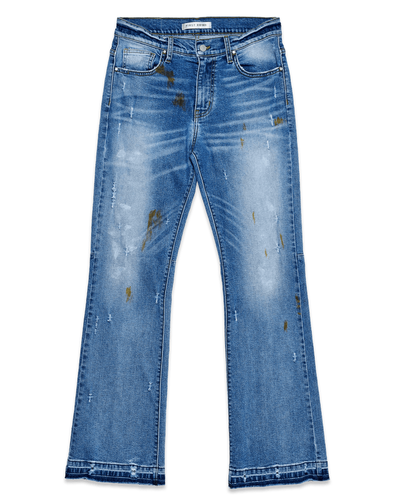 AGED WASH SLIM FLARE DENIM