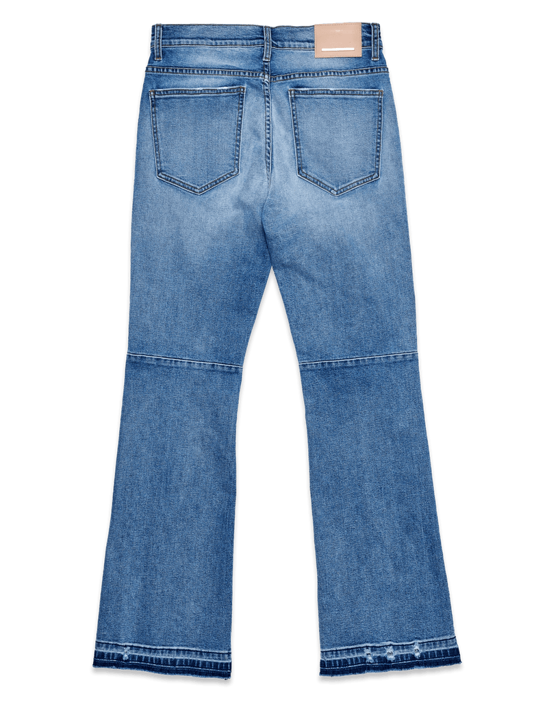 AGED WASH SLIM FLARE DENIM