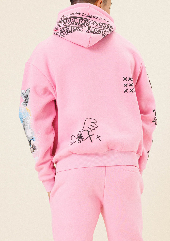 FLYING SNEAKER DRAWING  HOODIE