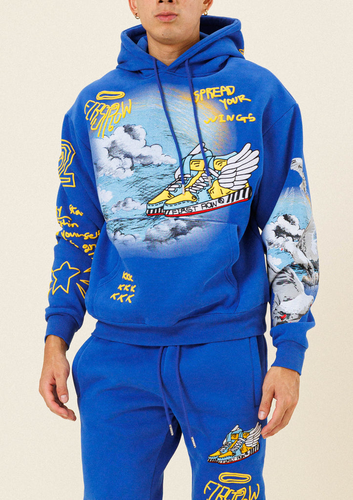 FLYING SNEAKER DRAWING  HOODIE