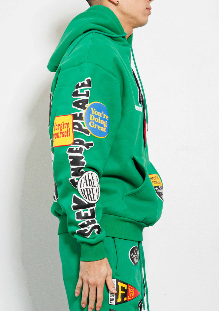 SPRING BREAK CHENILE PATCH GRAPHIC HOODIE