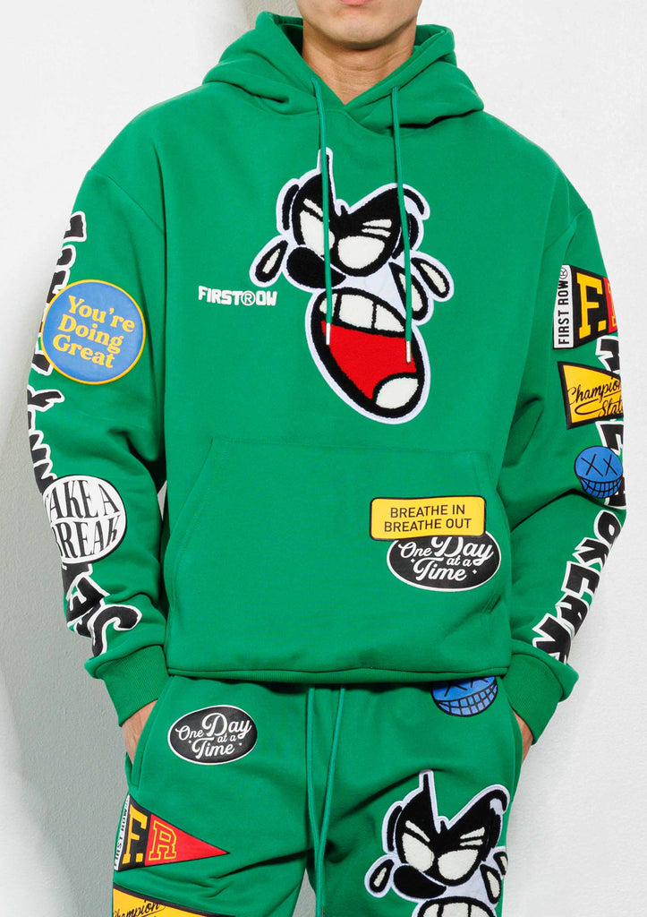 SPRING BREAK CHENILE PATCH GRAPHIC HOODIE