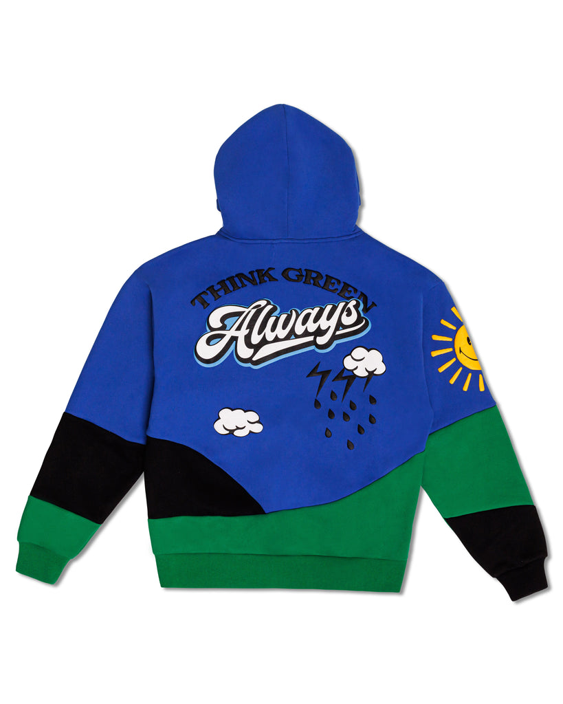 THINK GREEN CUT&SEW GRAPHIC HOODIE