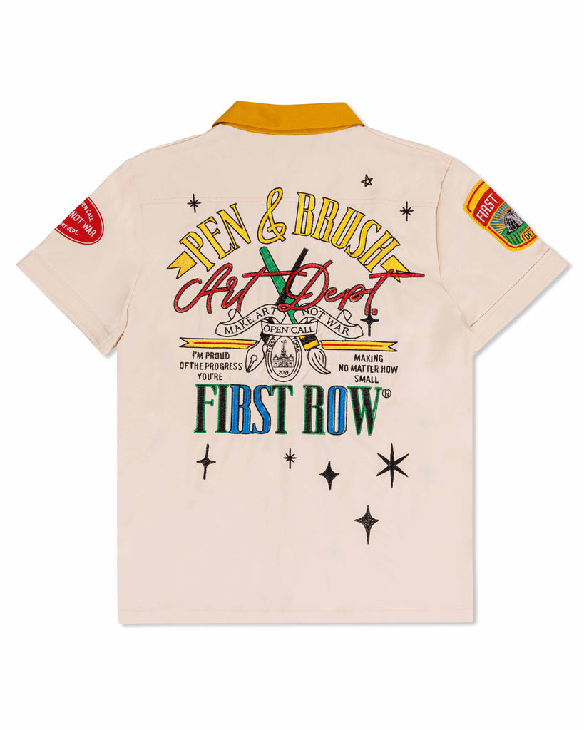 PEN & BRUSH ART DEPT. WOVEN BOWLING SHIRTS