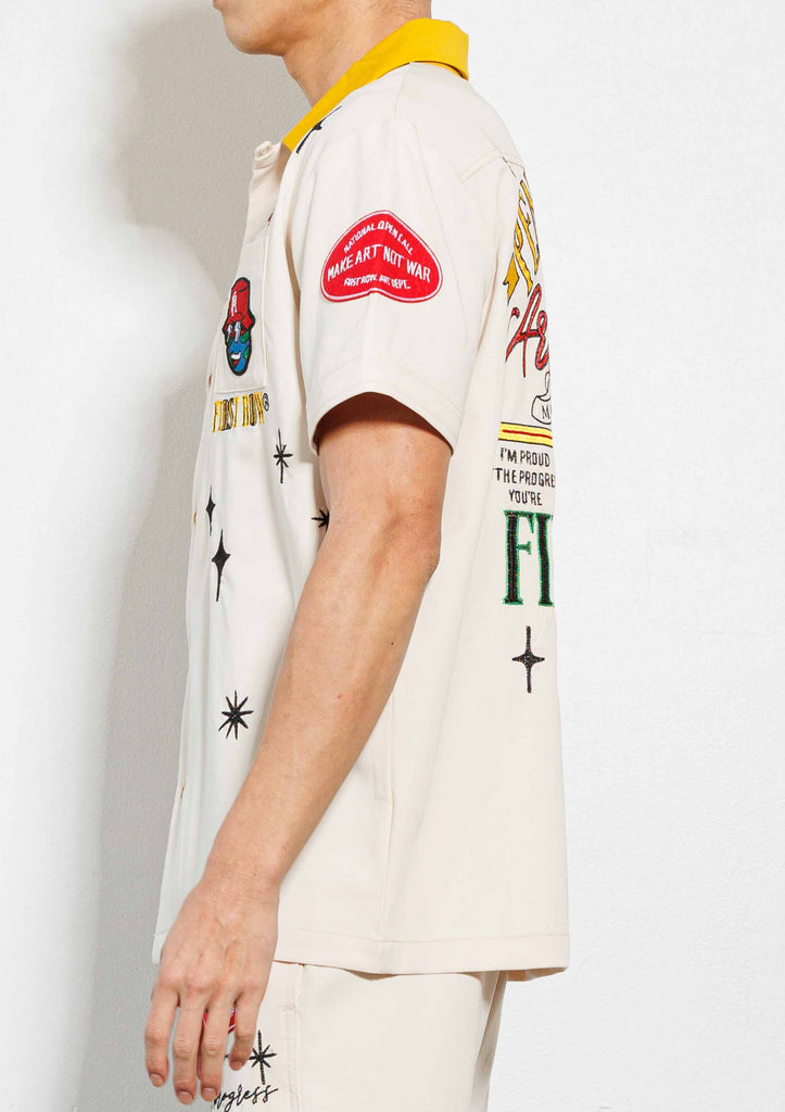 PEN & BRUSH ART DEPT. WOVEN BOWLING SHIRTS
