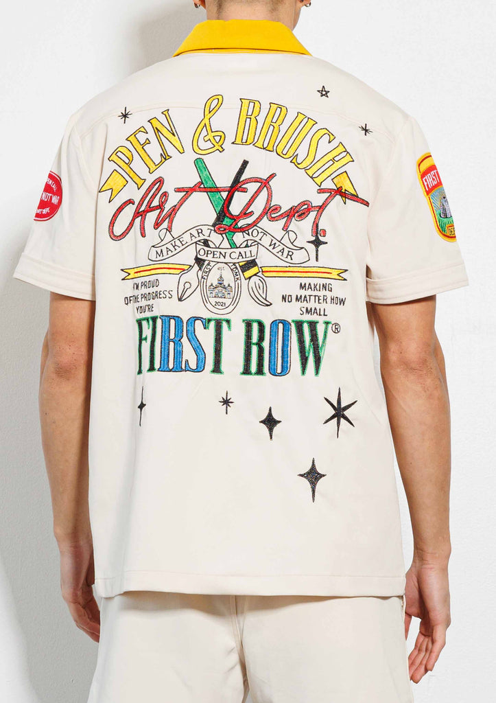 PEN & BRUSH ART DEPT. WOVEN BOWLING SHIRTS