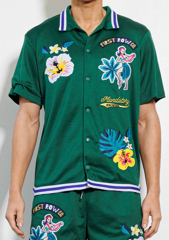 TROPICAL VACATION MESH SHIRTS