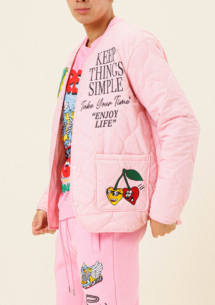 LETTER PATCH  QUILTED LINER  JACKET