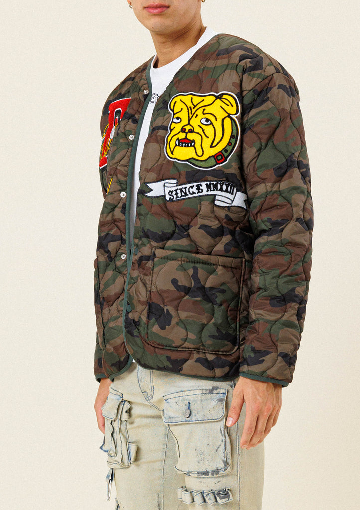 BULLDOG MASCOT  QUILTED LINER  JACKET