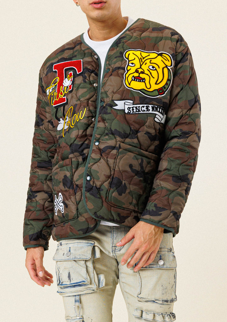 BULLDOG MASCOT  QUILTED LINER  JACKET