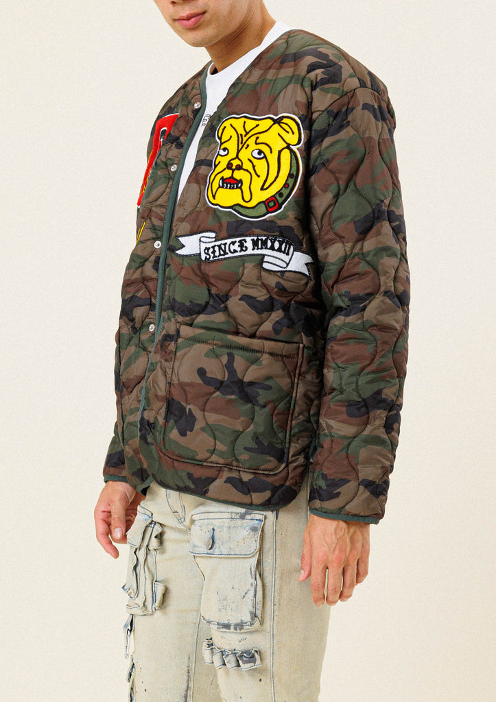 BULLDOG MASCOT  QUILTED LINER  JACKET