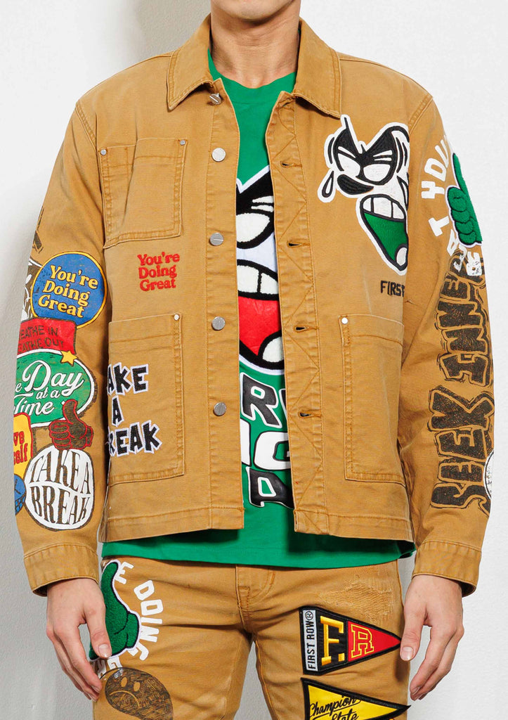 SPRING  BREAK HAND DRAWING WORKWEAR JACKET