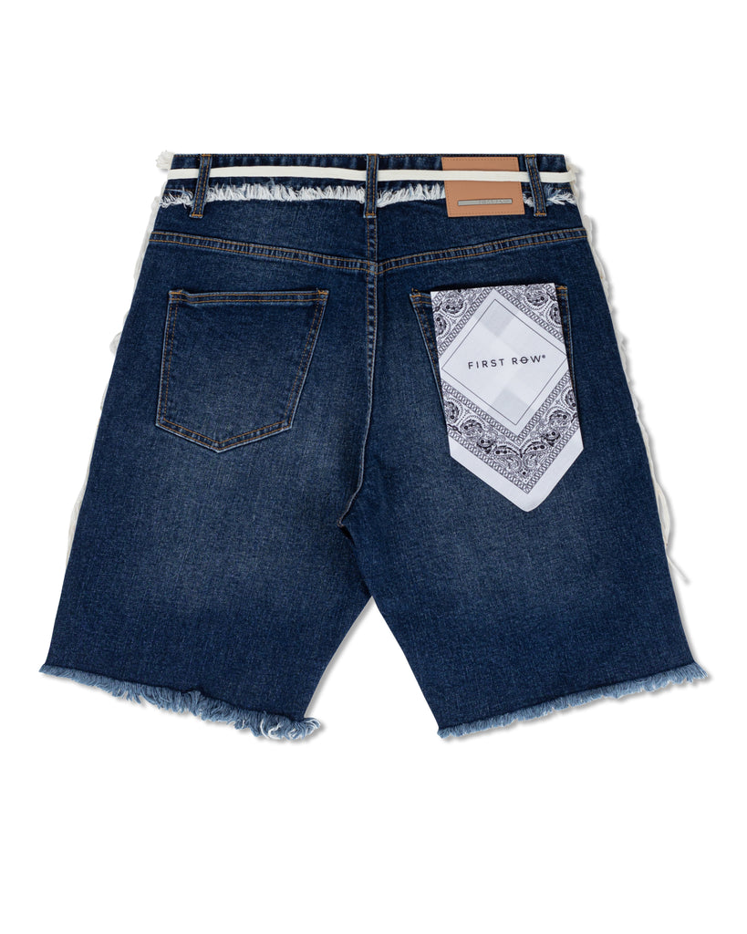 Denim and Twill Half&Half Shorts
