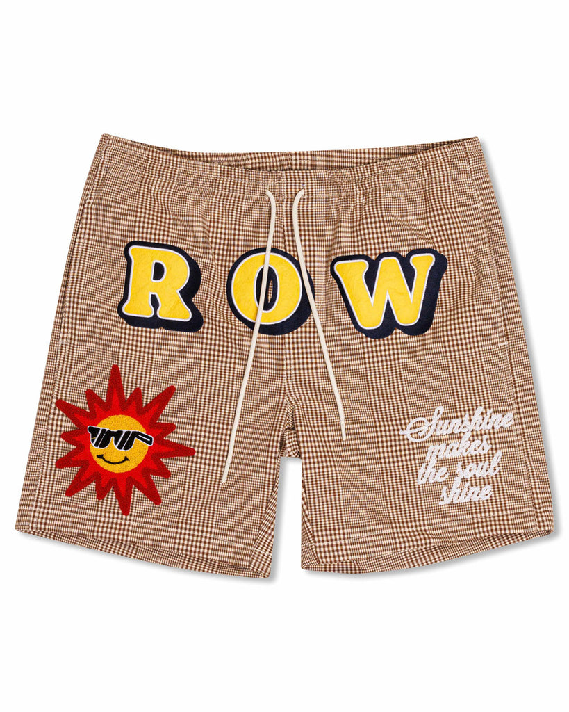 GLEN CHECK MULTI PATCH   WOVEN  SHORTS